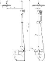 Душевая стойка Lemark Ursus LM7262BL