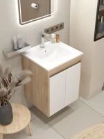 Тумба с раковиной Teymi Netta 50 дуб, белая