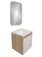 Тумба с раковиной Teymi Netta 50 дуб, белая