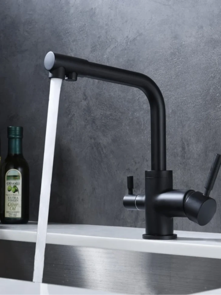 Смеситель для кухни Emar Steel ЕС - 3003N black