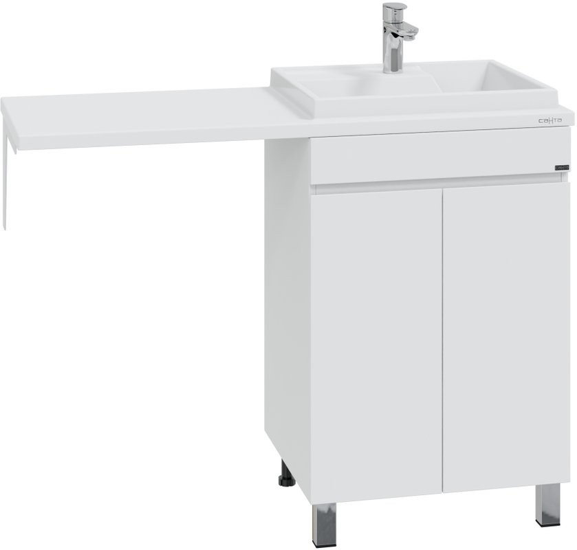 Тумба с раковиной СаНта Марс 59 R напольная, с дверками, для стиральной машины