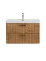 Мебель для ванной комнаты BelBagno Due 80 ручки матовый атласный никель, rovere nature