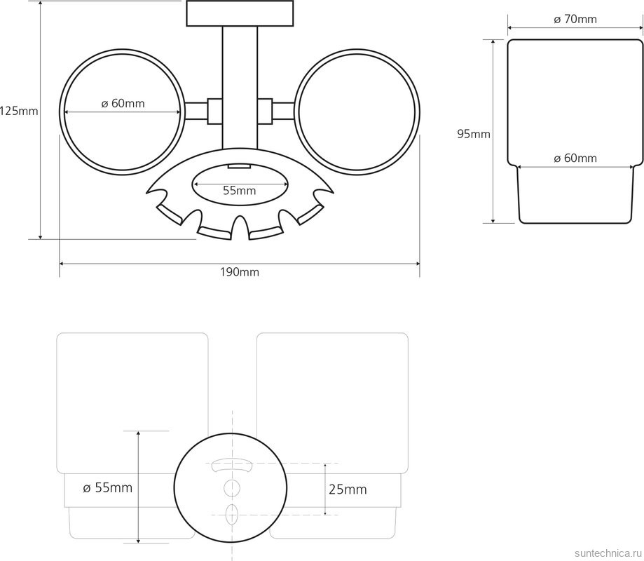 Набор Стакан Bemeta Omega 104110042 + Мыльница 104208082