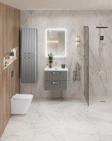 Тумба с раковиной BelBagno Due 50 ручки хром полированный, сатин