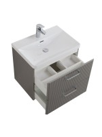 Тумба с раковиной BelBagno Due 50 ручки хром полированный, сатин