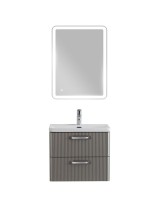 Тумба с раковиной BelBagno Due 50 ручки хром полированный, сатин