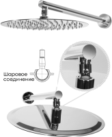 Душевая система Grocenberg GB5001 Никель
