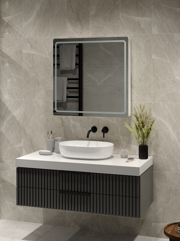 Зеркало-шкаф CONTINENT Led Race 70х70 см, с подсветкой