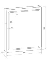 Зеркало-шкаф CONTINENT Led Race 70х70 см, с подсветкой