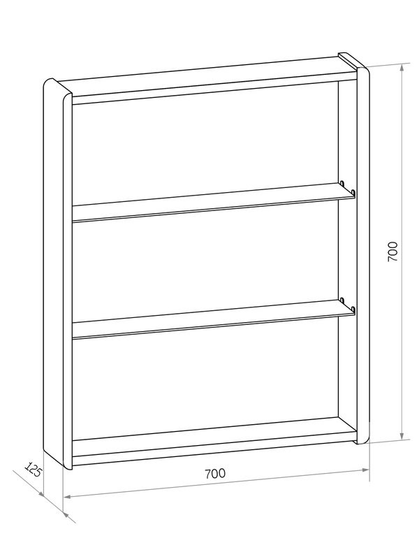 Зеркало-шкаф CONTINENT Led Race 70х70 см, с подсветкой