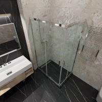 Душевой уголок Triton Фикс 120x90 см, без поддона, профиль хром