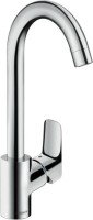 Комплект Смеситель Hansgrohe Logis + Фартук черный