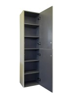 Шкаф-пенал для ванной Comforty Мадрид 40 подвесной, серый шелк