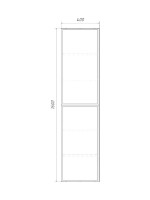 Шкаф-пенал для ванной Comforty Мадрид 40 подвесной, серый шелк