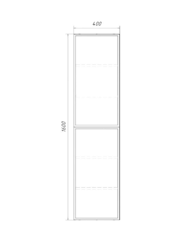 Шкаф-пенал для ванной Comforty Мадрид 40 подвесной, серый шелк