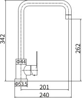 Смеситель для кухни Fashun A54201-13 песочный