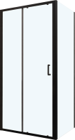 Душевой уголок RGW Passage PA-14B+80 см (138-142)х80х195, профиль черный матовый, стекло прозрачное