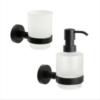 Набор Стакан Fixsen Comfort Black 86006 + Дозатор 86012 Набор Стакан Fixsen Comfort Black 86006 + Дозатор 86012