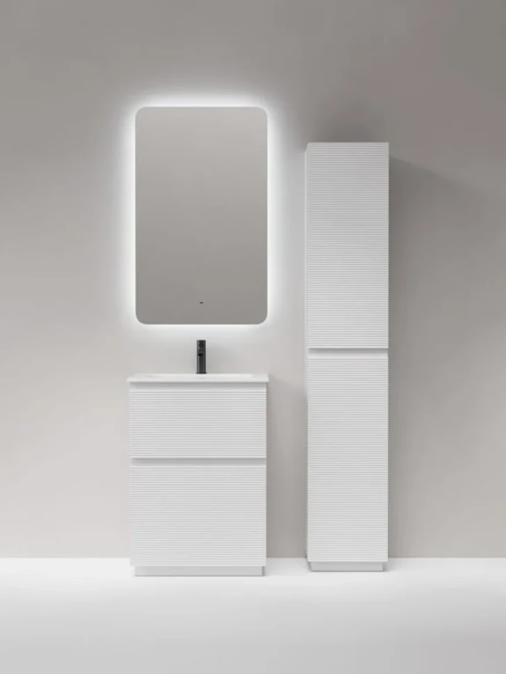 Тумба с раковиной Sancos Folk Floor 60 напольная, bianco, раковина CN7011