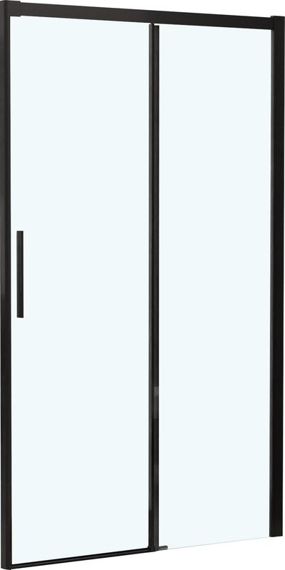 Душевой уголок RGW Leipzig LE-12B+80 см (157-161)x80x195 профиль черный матовый, стекло прозрачное