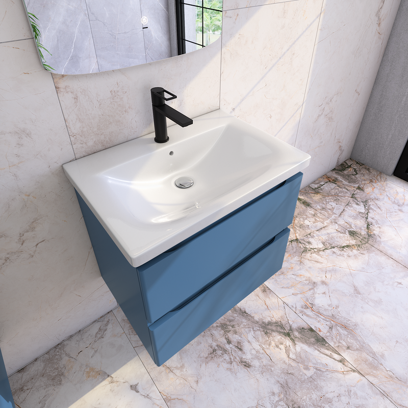 Тумба с раковиной Caprigo Forte 65 подвесная, бриллиантово-синий