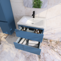 Тумба с раковиной Caprigo Forte 65 подвесная, бриллиантово-синий