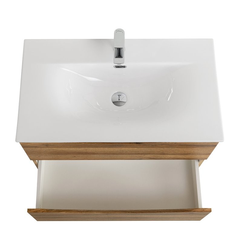 Тумба с раковиной BelBagno Marino-cer-n 80 подвесная, rovere rustico
