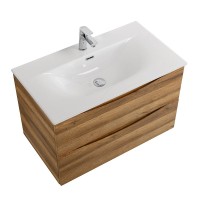 Тумба с раковиной BelBagno Marino-cer-n 80 подвесная, rovere rustico