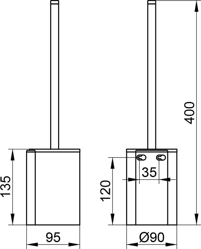 Набор Держатель Keuco Plan 14962370000 + Ершик 14972010200
