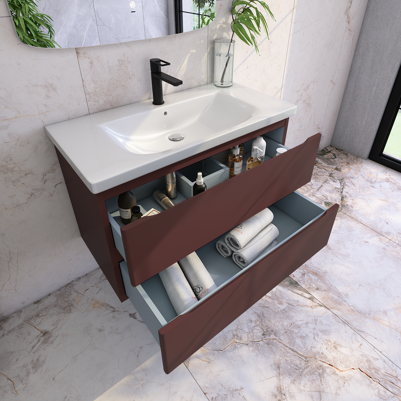 Мебель для ванной комнаты Caprigo Forte 90 подвесная, шоколад