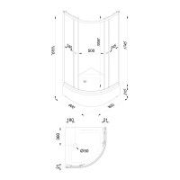 Душевой уголок Triton Вельвет В 80х80 см, с поддоном, профиль матовый белый, стекло матовое