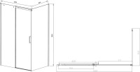 Душевой уголок Vincea Dice VSR-4D8016CL 160х80 см, профиль хром