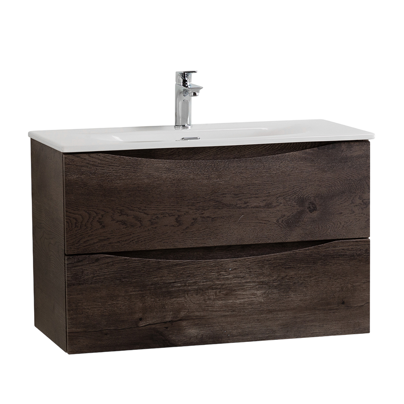 Тумба с раковиной BelBagno Marino-cer-mini 70 подвесная, rovere nature grigio