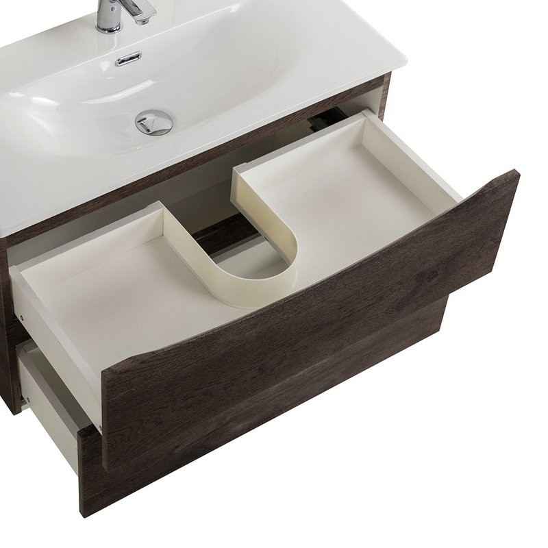Тумба с раковиной BelBagno Marino-cer-mini 70 подвесная, rovere nature grigio