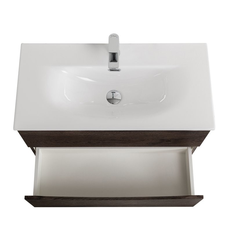 Тумба с раковиной BelBagno Marino-cer-mini 70 подвесная, rovere nature grigio