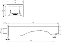 Излив Lemark LM7281BL для ванны, черный матовый