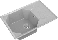 Комплект Мойка GranFest Unique GF-U-740L серая + Смеситель MEGA Mega
