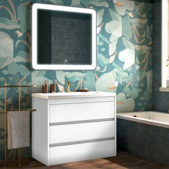 Мебель для ванной Art&Max Family 100, напольная, Bianco Lucido