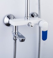 Душевая стойка Frap H34 F2434 хром, белая