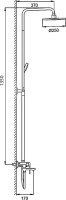 Душевая стойка Frap H34 F2434 хром, белая