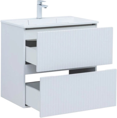 Тумба под раковину без столешницы Aquanet Джейн 70 подвесная, белая матовая