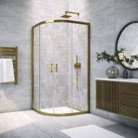 Душевой уголок Vegas Glass ZS Tur Novo h1900 90 05 01 профиль бронза, стекло прозрачное