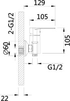 Смеситель для душа D-lin D160363-A черный