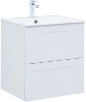 Тумба под раковину без столешницы Aquanet Терра 60 подвесная, белая матовая