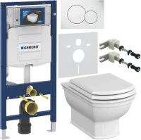 Комплект Унитаз подвесной VitrA Valarte + Крышка 124-003-009 с микролифтом + Инсталляция Geberit Duofix UP 320 111.300.00.5 + Кнопка Sigma 01 115.770.11.5 белая + Крепления 111.815.00.1 к стене + Звукоизоляция