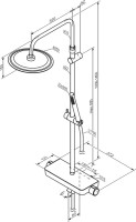 Душевая стойка Damixa Scandinavian Pure 936730000 хром