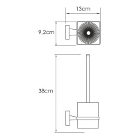 Ершик для унитаза Wasserkraft Rhin K-8727 никель Ершик для унитаза Wasserkraft Rhin K-8727 никель
