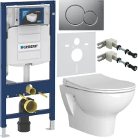Комплект Унитаз подвесной VitrA Zentrum 55795B003-0075 + Крышка 801-003-019 с микролифтом + Инсталляция Geberit Duofix UP 320 111.300.00.5 + Кнопка Sigma 01 115.770.JQ.5 лакированная, матовый хром + Крепления 111.815.00.1 к стене + Звукоизоляция