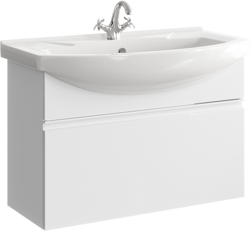 Тумба с раковиной Aqwella Rodos 85 белая