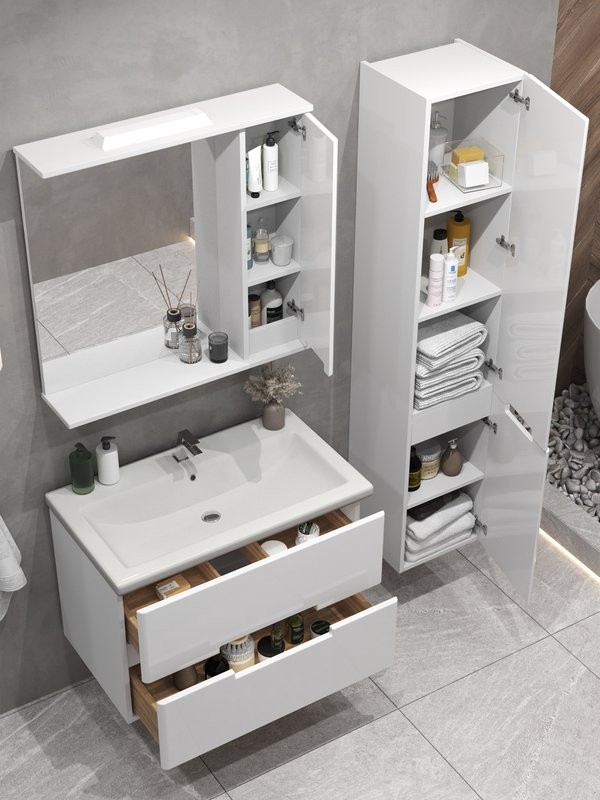 Тумба с раковиной SanStar Ориана 70 подвесная, раковина Cersanit Como 70